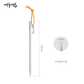 TITO High Strength Titanium alloy tent stakes Tent pegs nail pegs for canopy camping tent (Pack of 4pcs, 8×300mm)