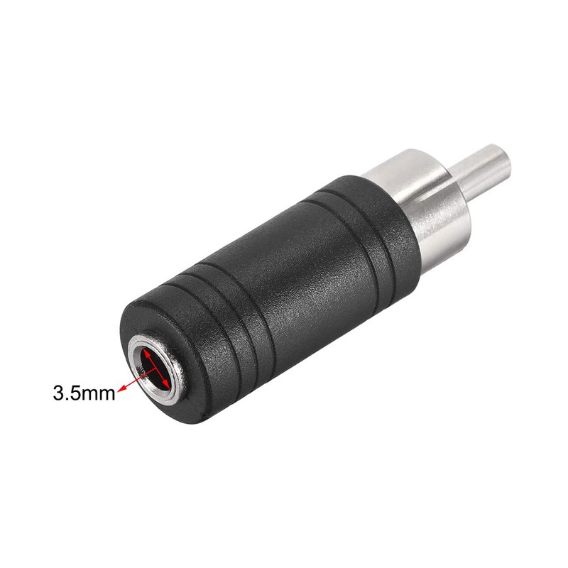 sourcing map 2 Pcs RCA Male to 3.5mm Female Stereo
