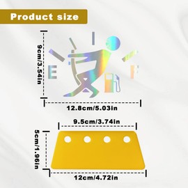 CmeRto Funny Car Stickers, High Gas Consumption Decal, Men Adjusting Fuel Gauge Empty Stickers, Waterproof Fuel Gage Stickers for Cars, Motorcycles, Trucks, Universal Car Decals((1 Pcs- Colorful)