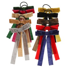 IWOWHERO 10pcs Cute Bow Hair Ties Ponytail Holders Hair Accessories for Women Decorations