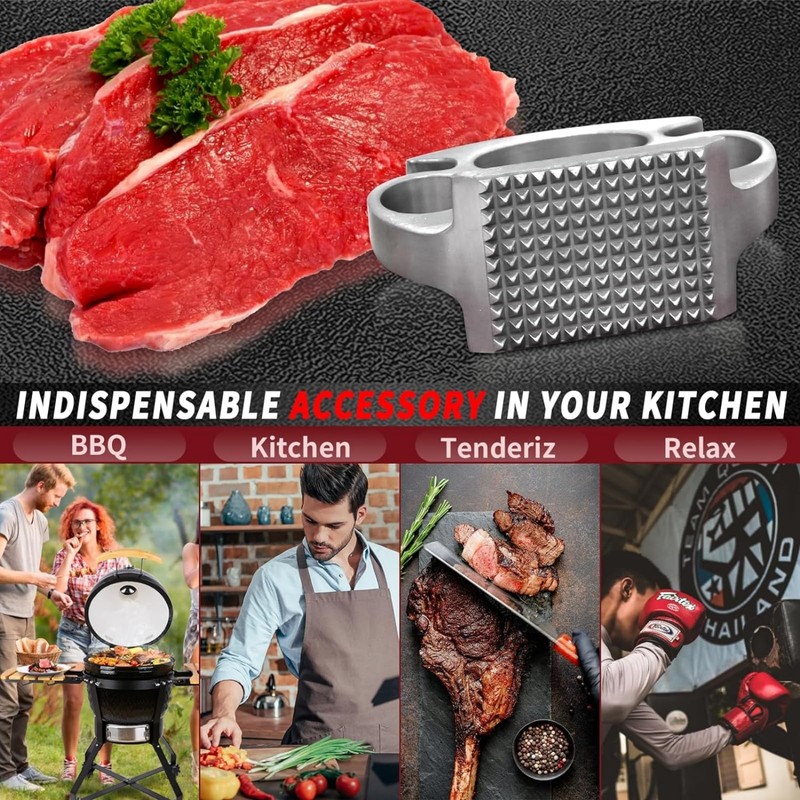 MIZOXY Meat Tenderizer Hammer,Metal Meat Hammer,Aluminum Alloy Steak Metal Mallet