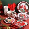 Umigy 200 Pcs Christmas Dinnerware Set Disposable Christmas Paper Plates