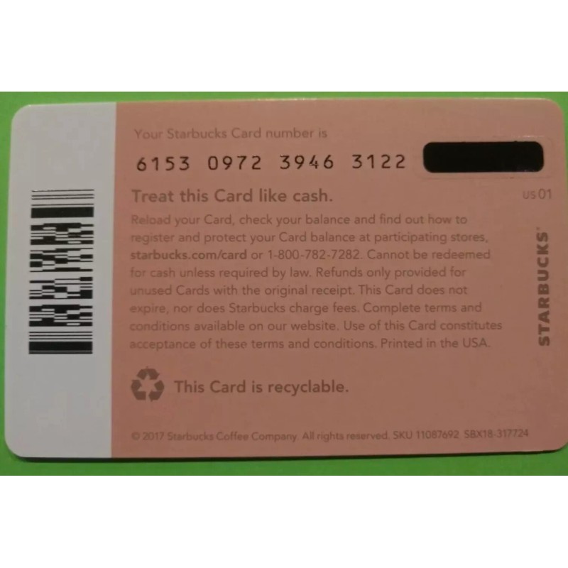 STARBUCKS CARD 2017" WINNING " GREAT CARD AT A GREAT