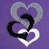 BLACKOO Women Cute Heart Graphic Tees Purple Medium