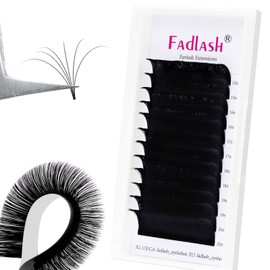 FADLASH Eyelash Extensions D Curl 0.07 15-20mm Mixed Tray Easy Fan Lash Extensions Volume Lashes 2D-10D Self Fanning Lash Extensions (0.07-D, 15-20mm Mix) | FADLASH