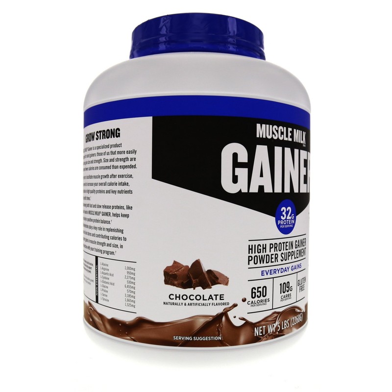 Muscle Milk Gainer Protein Powder, Chocolate, 32g Protein, 5 Pound