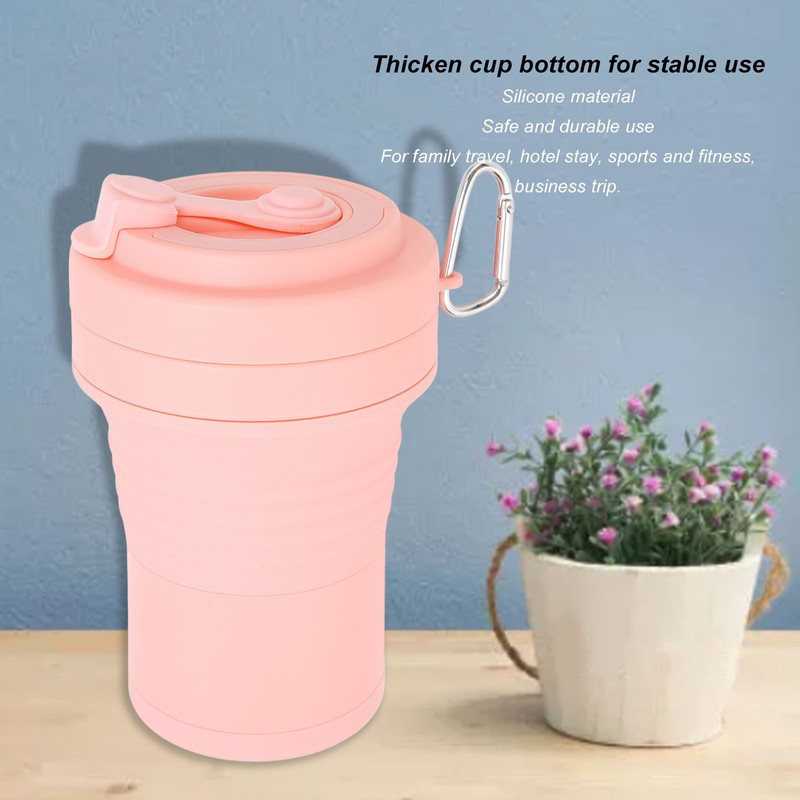 Folding Coffee Cup Silicone Heat Insulation Good Sealing Collapsible Water