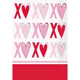 Sparkling Hearts Paper Lunch Napkins - 16 Pcs