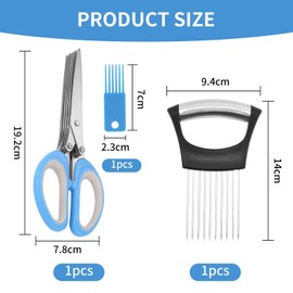 GDFHBD 1 Piece Kitchen Scissors And 1 Piece Fruit And Vegetable Slice Fixer, Herbal Scissors, Food Scissors, Fruit And Vegetable Scissors, Vegetable Slice Set.