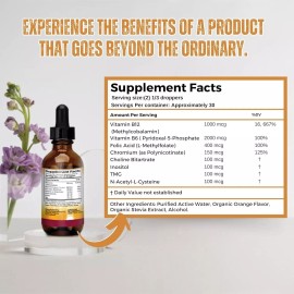 AnuMed International Lipotropic Complex Drops - Liver Detox - Orange - 2 oz