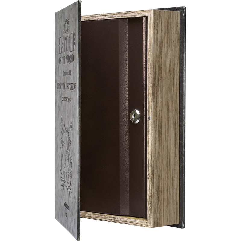 Barska Large Antique Book Lock Box with Key Lock ,