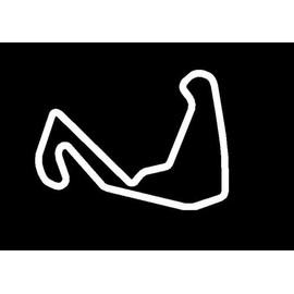 Carolina Motorsports Park Track Decal Sticker Outline Vinyl Race Track, Die Cut Vinyl Decal for Windows, Cars, Trucks, Tool Boxes, laptops, MacBook - virtually Any Hard, Smooth Surface