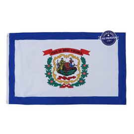 FLAGPARK West Virginia Flag 3X5 FT Made in USA, Double Sided WV State Flags 3 Ply Heavy Duty State of West Virginia Flag for Outdoors Banner with 2 Brass Grommets