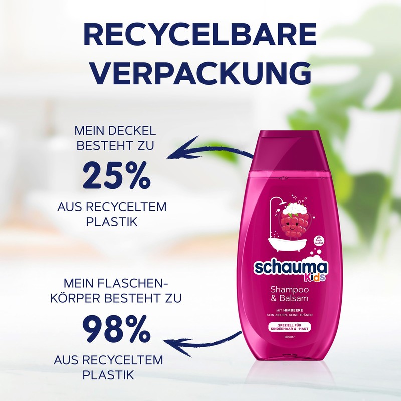 Schauma Schwarzkopf Kids Shampoo & Balm Raspberry (3 x 250