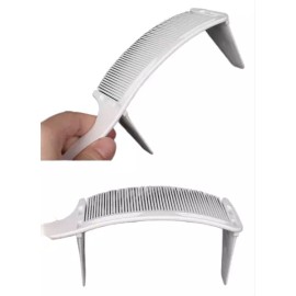 Barican 다듬기 바리깡 헤어 커트 셀프 가이드 빗 미용용품 [1세대 S자형 손잡이 빗 블랙] Trimming Hair Clipper Self-Cut Guide Comb Beauty Tool [1st Generation S-Shaped Handle Comb Black]
