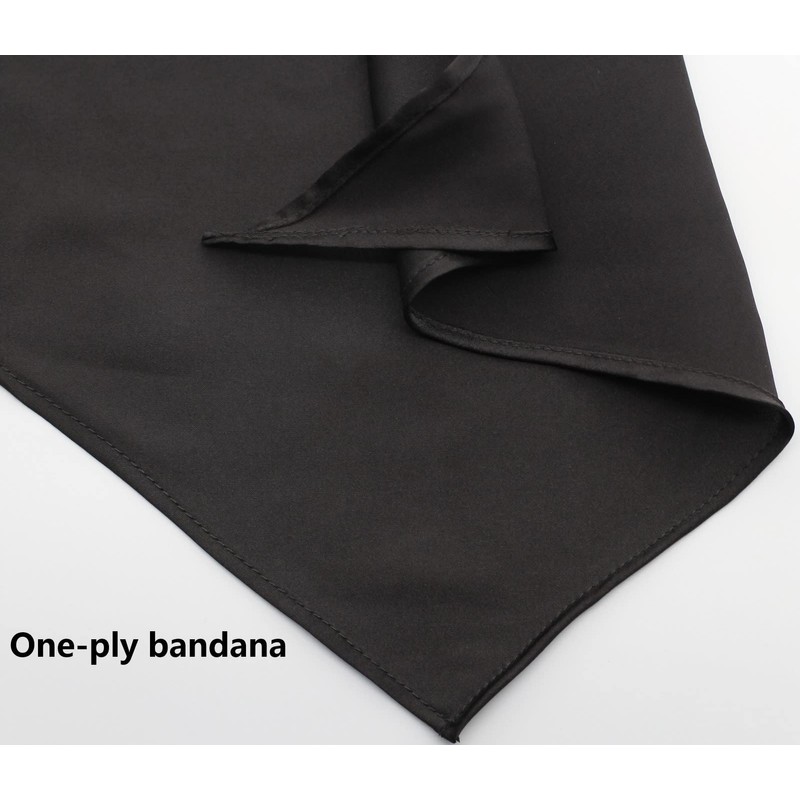 EechicSpace Polyester Dog Bandana Black Dog Scarf for Small Medium