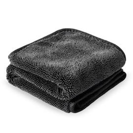 JUSTTOP Car Drying Towel, 35"×24" Extra Large Super Absorbent Quick Drying Microfiber Cleaning Cloth, Ultra Soft Lint Free Reusable Detailing Towel Cloth for Cars SUVs RVs Trucks (Black)