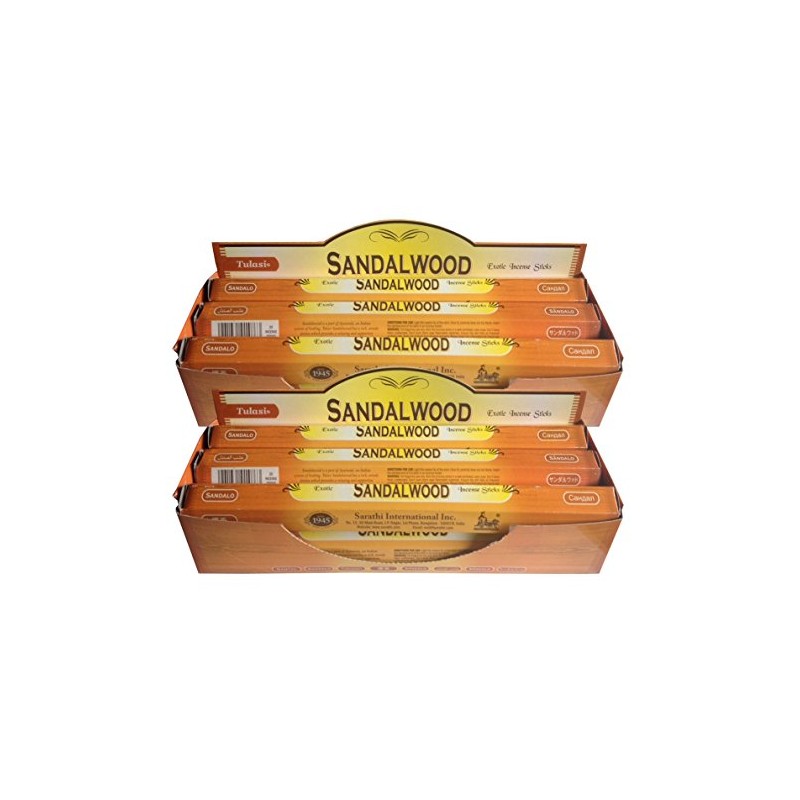 You International Tulashi Incense, Sandalwood, Approx. 20 Sticks x 12