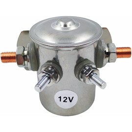 SPJIUQI 12V 4-Pole 300A in Rush SPST Continuous Duty Solenoid Relay Nickel-Plating for Golf Carts Winch Marine Van Cole Hersee 24059 1114208 1114218 1114223 1114534 5117340 70-111224 974-1215-011