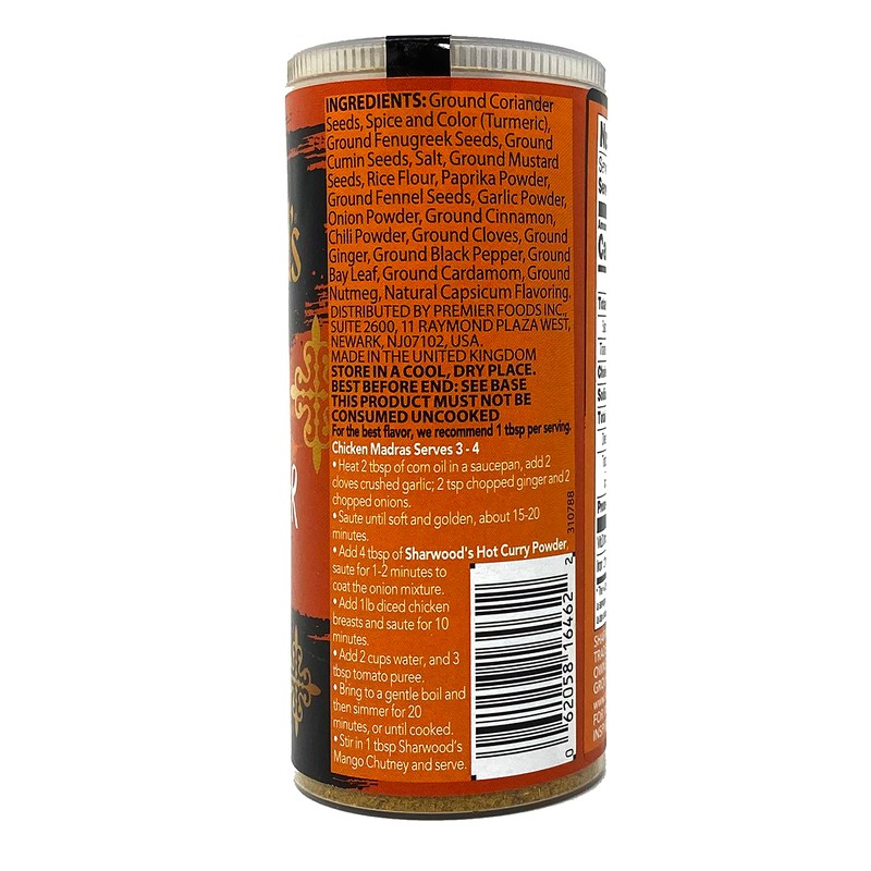 Sharwoods Hot Curry Powder 3.6 oz - Pack of 6