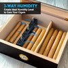 Humidor Cigar Humidifier,Cigars Humidor Solutions Set, 3-Way Humidification System, Keep