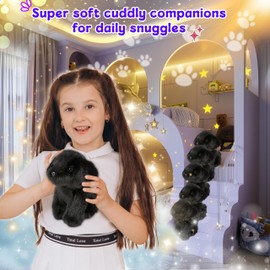Forest & Twelfth 6" Stuffed Black Lab, Soft Plush Toy, Cute Stuffed Animal for Boys and Girls, Realistic Looking Small Stuffed Animals, Nursery and Room Decor (6" Black Lab)