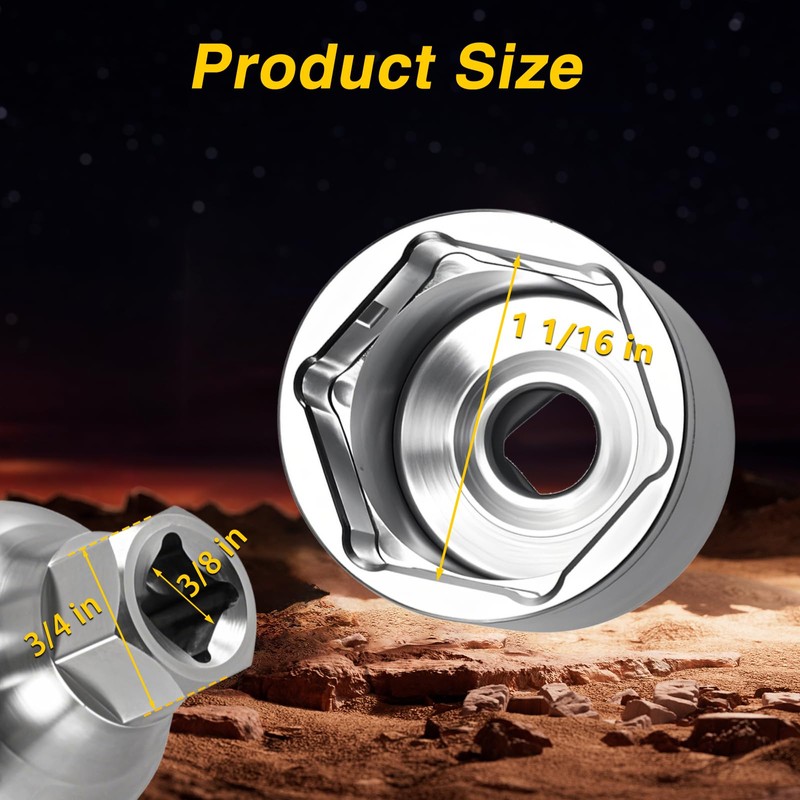 EVRBUL 1 1/16 (27mm) Deep Socket 3/8 Drive ICP Injection