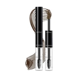 Gel para Cejas de Doble Extremo con Color, Fijador de Cejas a Prueba de Agua y Manchas, Secado Rápido, Maquillaje de Larga Duración 24H para Cejas Naturales y Pobladas, Máscara de Cejas 3D con Cepillo (02#)