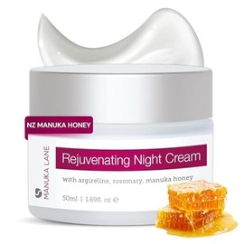 Manuka Lane Rejuvenating Organic Anti-Aging Night Cream with Manuka Honey for Dry Skin