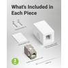 LEENUE 2 Pack 1-Port Keystone Jack Surface Mount Box for