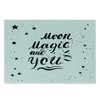 Ambesonne Romantic Cutting Board, Moon Magic and You Inspirational Messy