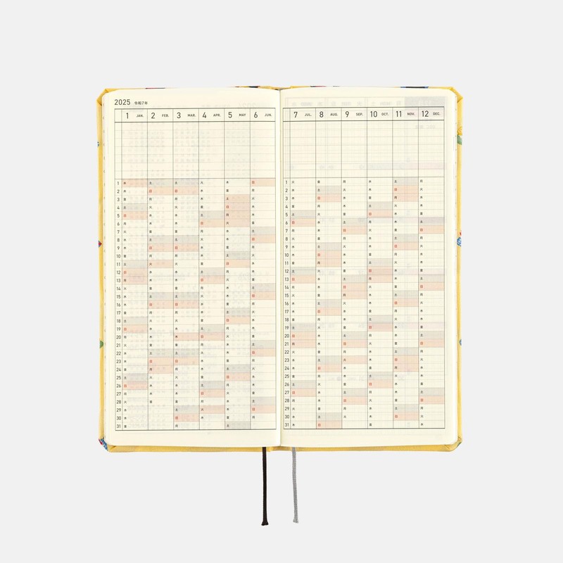 Hobonichi Techo 2025 Weeks [English/Tall and Slim Size/January Start/Planner] Bow