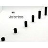 4 x Black Spacers Nylon M8 x 15mm Length, 8.3mm