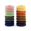 QIUTIMIY 16Pcs Spiral Hair Ties, (Clear Colourful) Hair Elastic Coils
