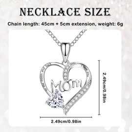 MAOSHYMS Women's Necklace, Women's Necklace, Heart Necklace, Delicate Chain, Simple Necklace, Jewellery for Women and Girls, Alloy Steel, No Gemstone