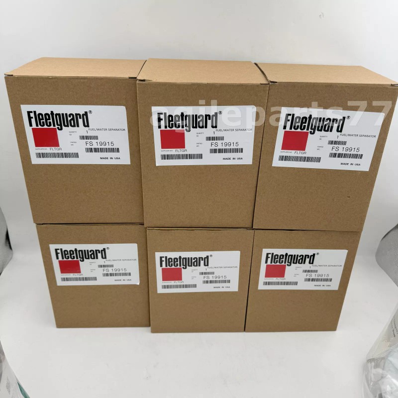 Fleetguard 6PCS Fleetguard FS19915 L9915F Fuel Filter Cummins with Water