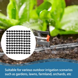 Drip Tape End Cap - Irrigation System Foldable Fittings, Weather-Resistant 5/8 Inch Tape End for Farm Landscape Backyard Vineyard Vegetable Garden Greenhouse