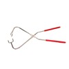 2pcs Dipping Tongs Red Handle Stainless Steel Easy Cleaning Stable