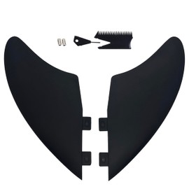 OITRCSS Twin Keel Twin Tab ii/Single Tab Surfing Fins -Keel Twin Fins Set - Fins for Fish Surf Boards (Twin tab 2 fin)