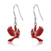 ONEFINITY Cardinal Earrings 925 Sterling Silver Red Cardinal Dangle Earrings
