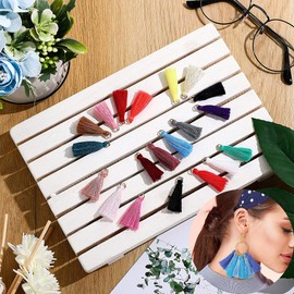 Haobin 120pcs Colourful Tassel Pendants Ornament for DIY Jewellery Making