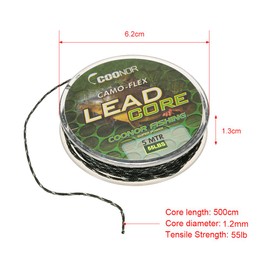 35lb / 45lb / 55lb 5m Leadcore Braided Camouflage Carp Fishing Line Hair Rigs Lead Core Fishing Tackle ALKOY