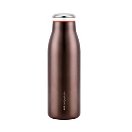BGM AKS610BN Water Bottle, 16.9 fl oz (500 ml), Vacuum Insulated, Jellyfish, Stainless Steel, Brown