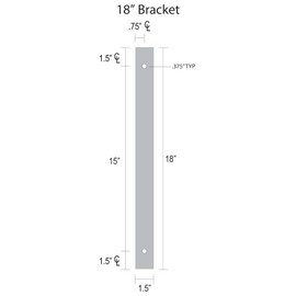 Sign Mounting Bracket and Hardware for Chain Link Fence - 18-inch