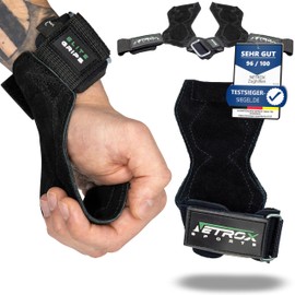 Netrox Sports® Elite Grips Lifting Straps for Bodybuilding, Weightlifting, Strength Training & Fitness - Specially Designed for Heavy Weights - Extra Strong Lifting Straps for Women & Men (L)
