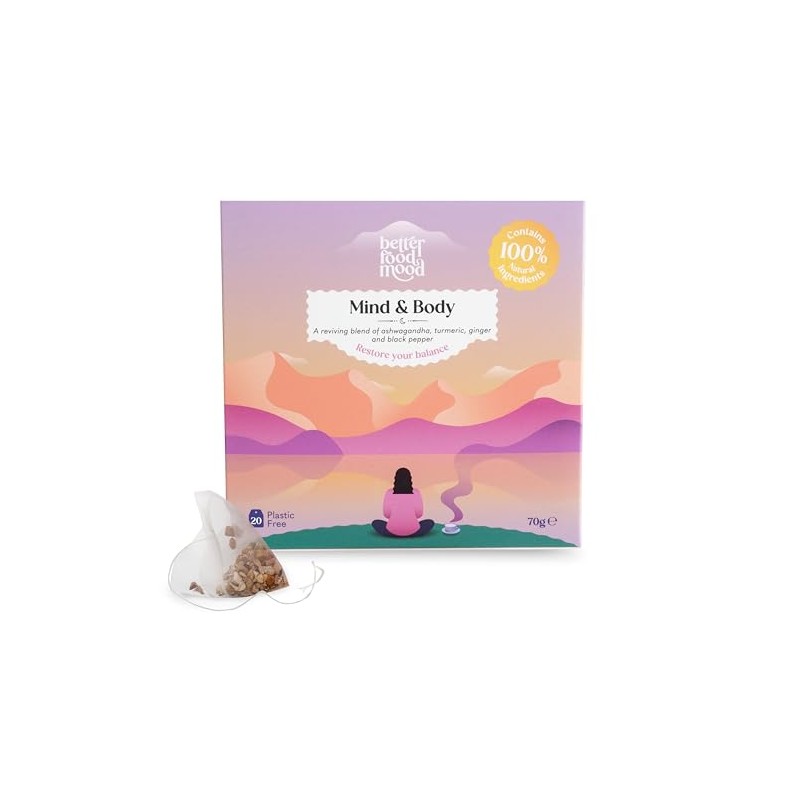 Better Food Mood Ashwagandha Turmeric Ginger Black Pepper Tea Bags