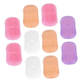 GANAZONO 10 Boxes Portable Disposable Soap Flakes Mini Soap Paper for Travel Hand Washing and Outdoor Activities Scent for Convenient Cleaning Anywhere