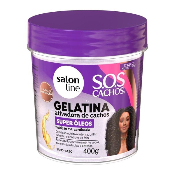 Salon Line Curl Activating Gelatine SOS Curls Super Oils 400g(14Oz):