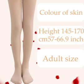 QttvbTna Women’s Transition Ballet Stocking Tights, 2 Pairs 80 cm/31.5 inch Thermal Tights, for Women of All Shapes and Sizes