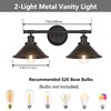 Licperron Black 2-Light Vanity Wall Sconce Lighting, Farmhouse Bathroom Wall